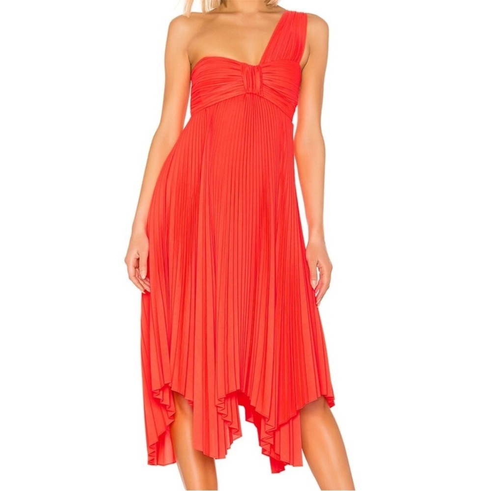 A.L.C one-shoulder plisse dress size 0